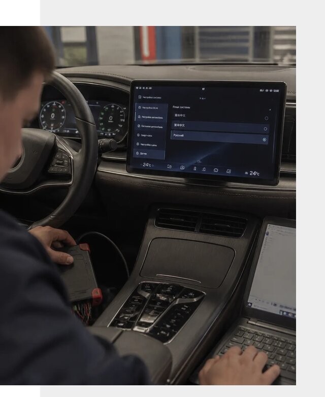Русификация автомобиля BYD HAN для эксплуатации в Крымске